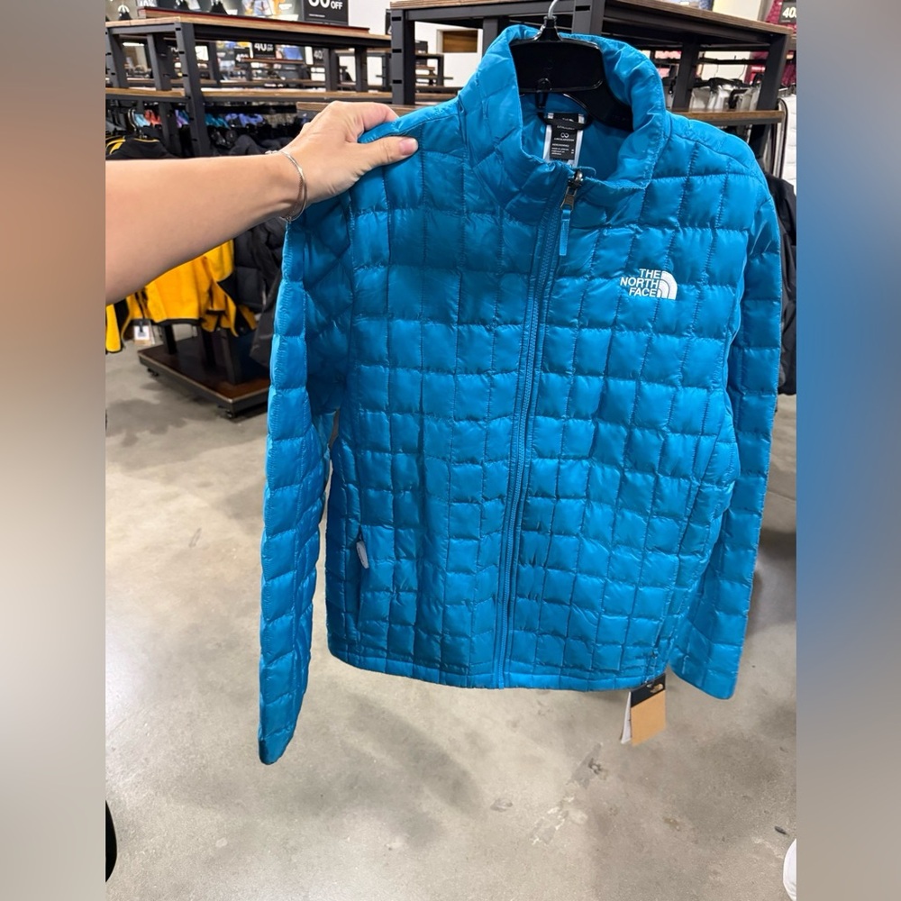 Brand New！The North Face mens Turquoise Quilted Jacket，good deal👍